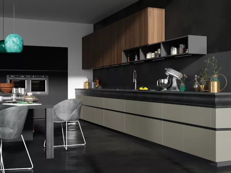 cuisine-tendance-vert-sapin-bleu-noir