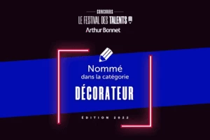 Cédric Martins, nommé “meilleur décorateur” au Festival des Talents