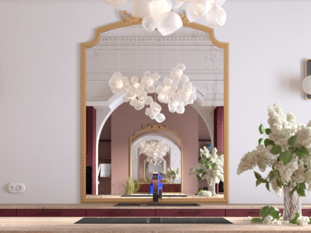 ilot-central-cuisine-miroir