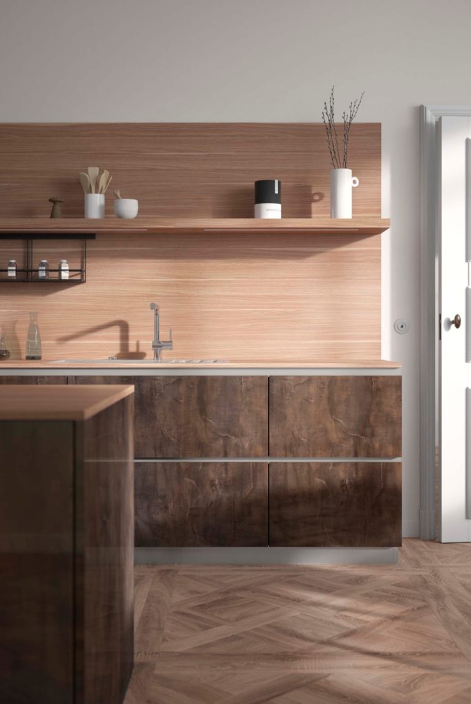 cuisine-bois-moderne-etagère