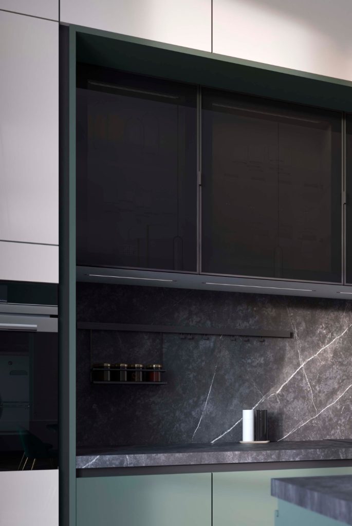 cuisine-verte-grise-design-contemporaine