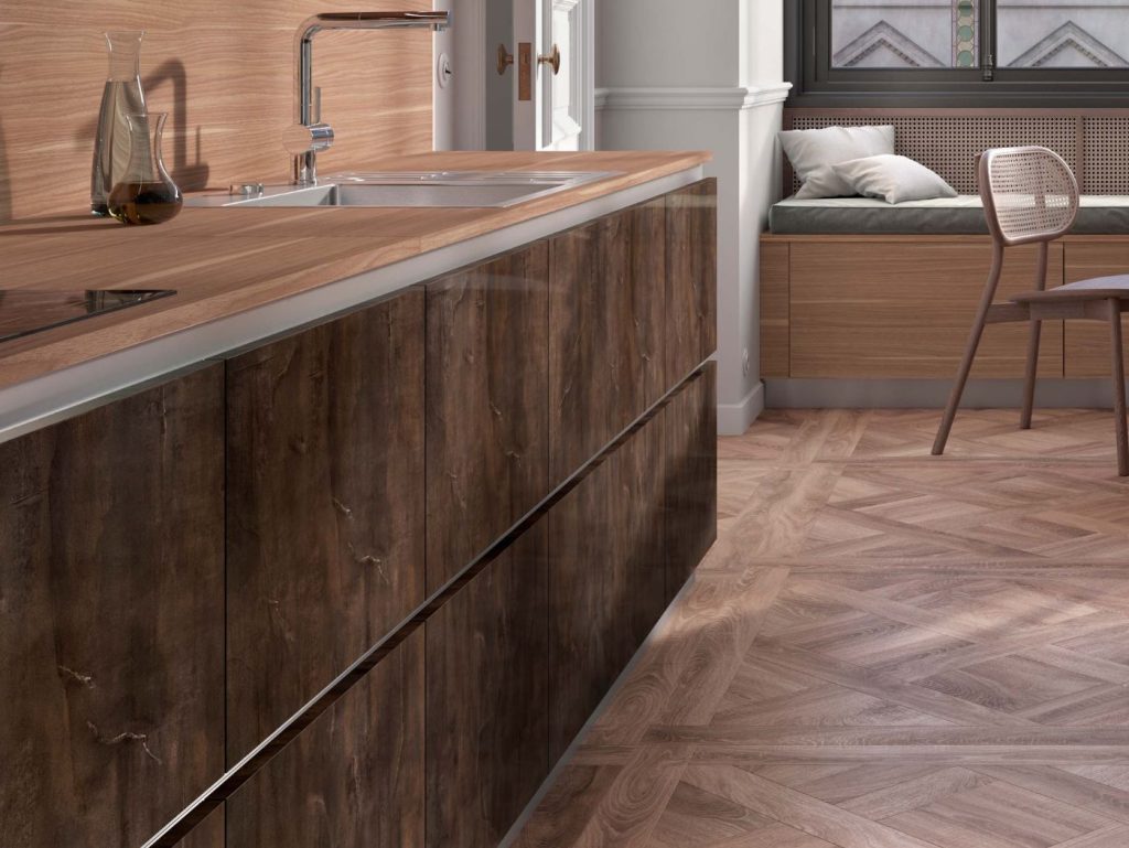 plan-travail-marron-cuisine-contemporaine