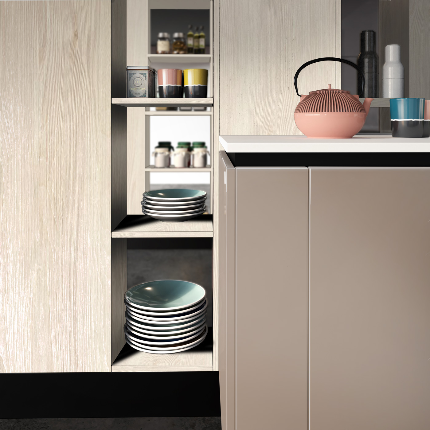 Beige rosé brillant