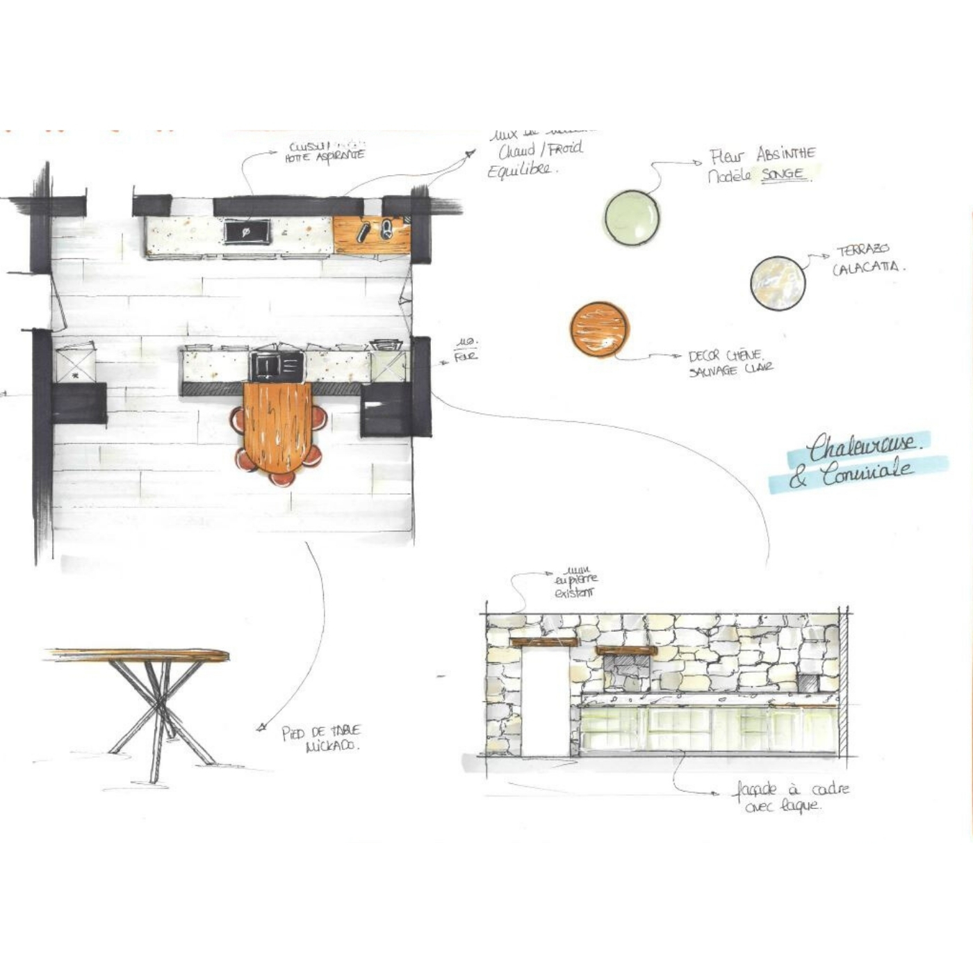 CUISINE BOIS ET CERAMIQUE CAMPAGNE CHIC