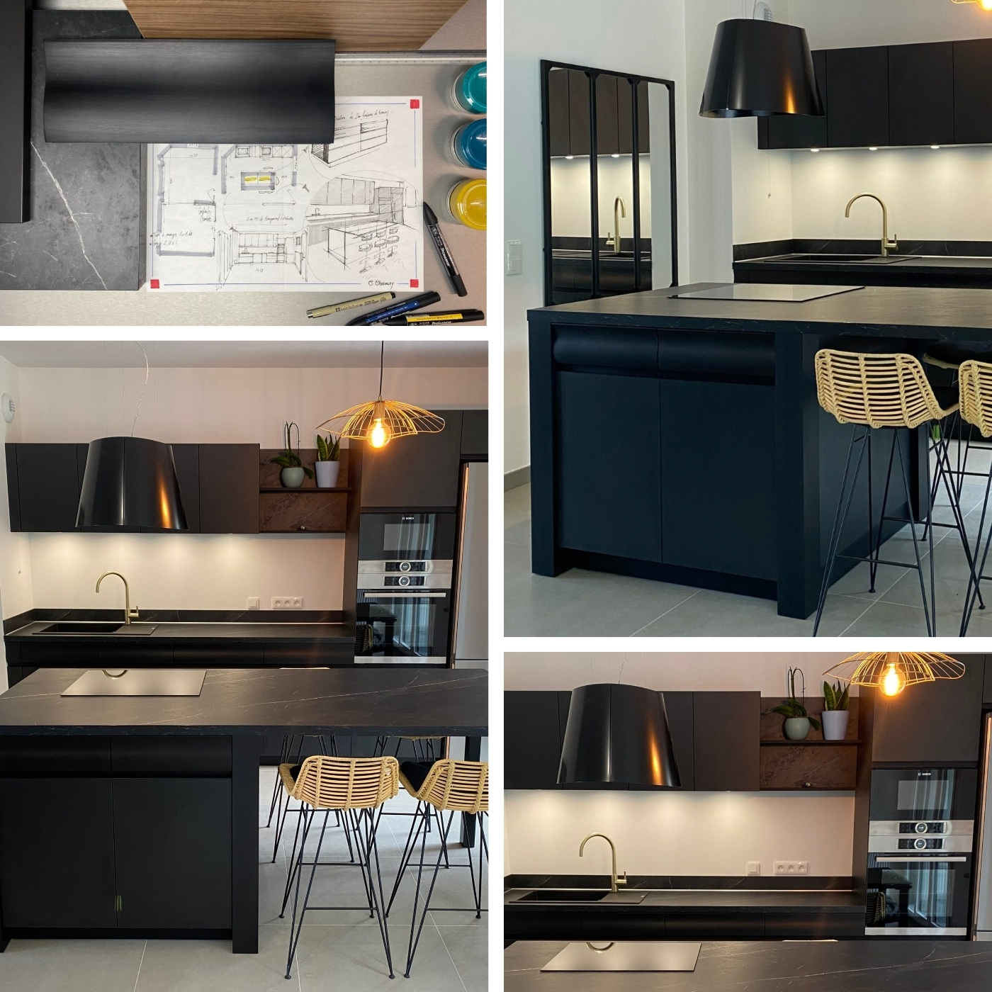 CUISINE TOTAL LOOK NOIR MAT