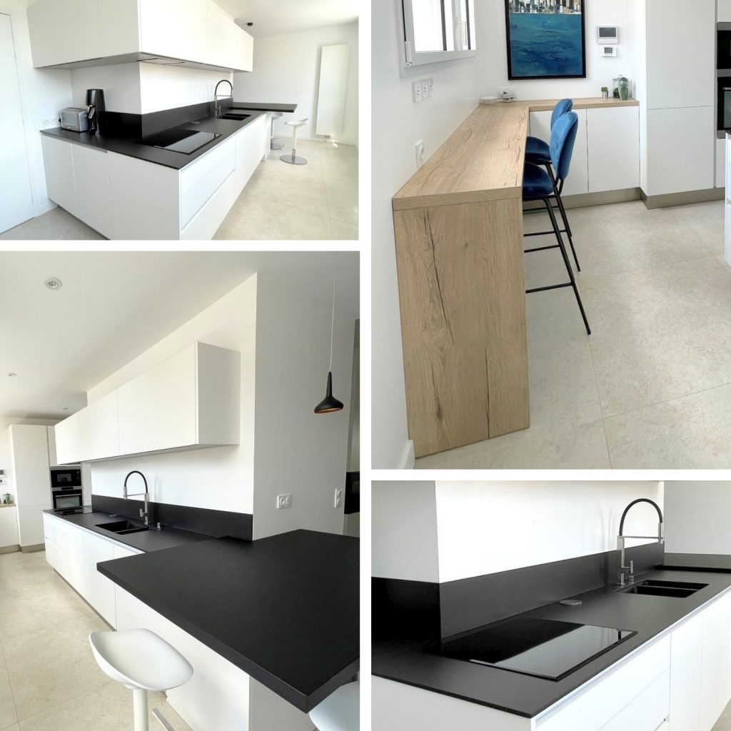 cuisine-fonctionnelle-blanche-espace repas-renne