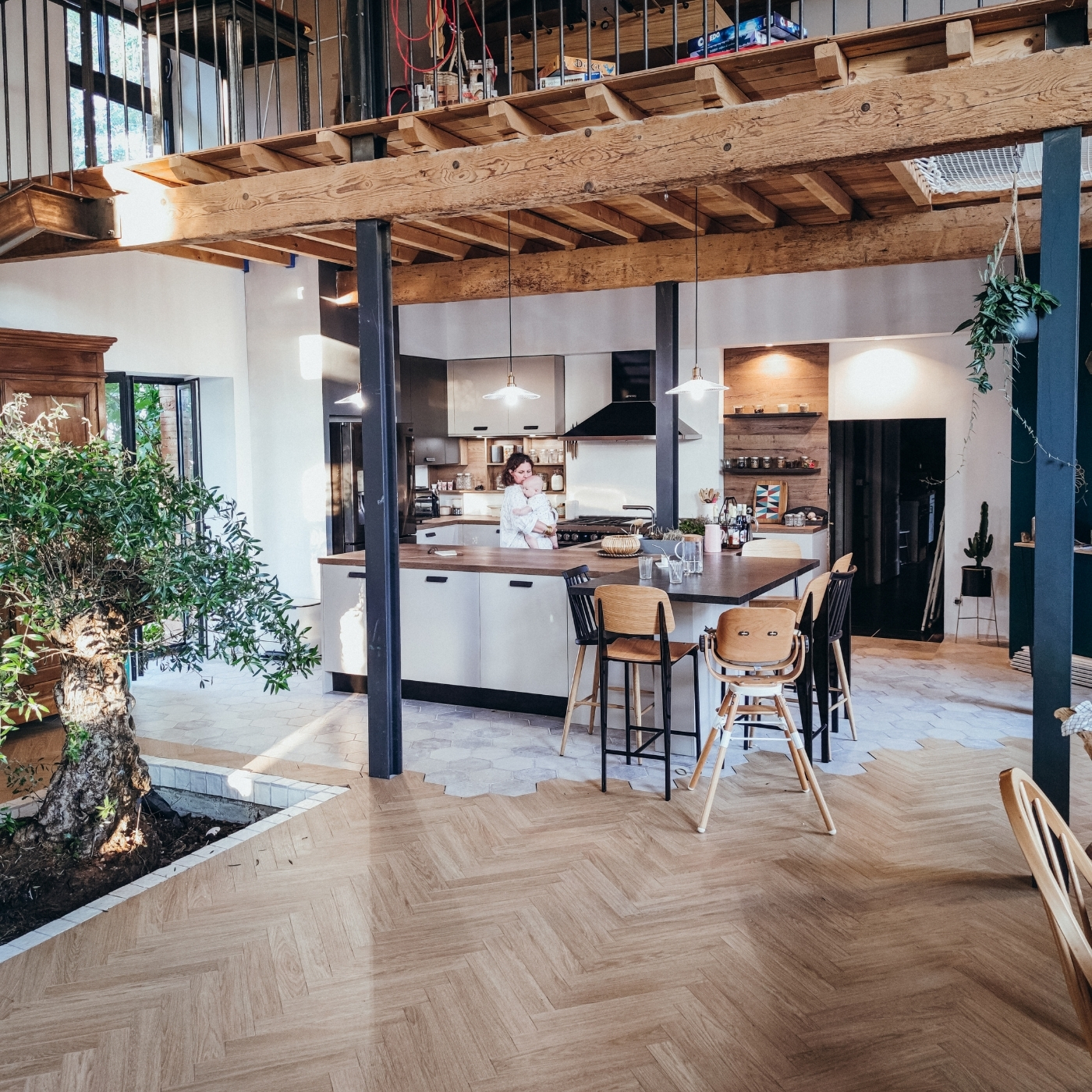 CUISINE CAMPAGNE CHIC BLANCHE ET BOIS