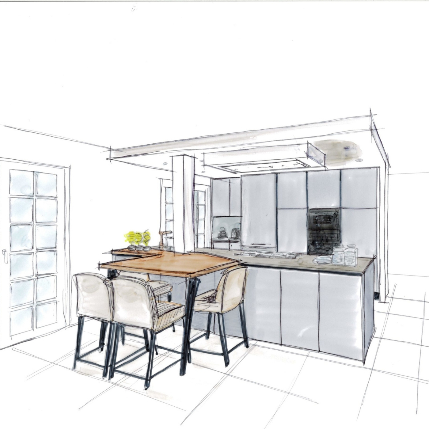 CUISINE OUVERTE MODERNE ET CONVIVIALE