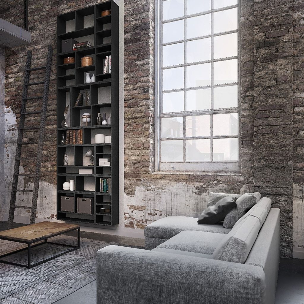 salon-rustique-brique-industrielle