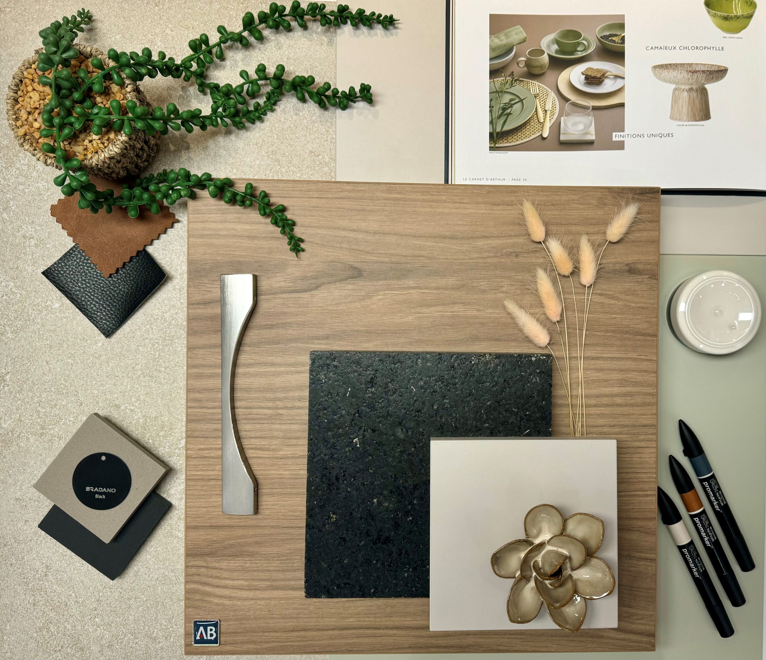 Cuisine moderne bois et noir