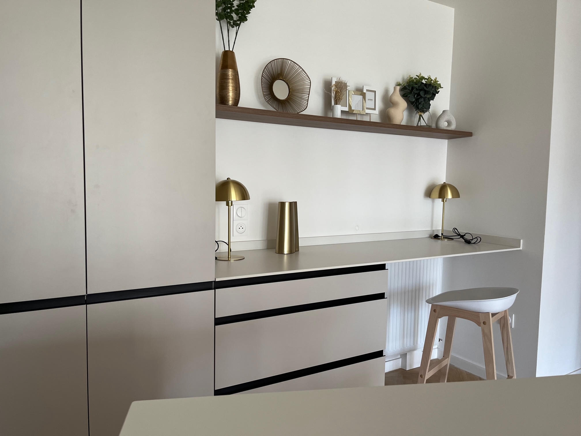 CUISINE DESIGN BEIGE ET BOIS