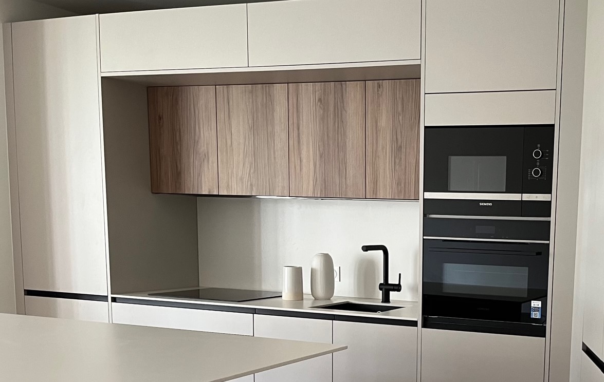 CUISINE DESIGN BEIGE ET BOIS