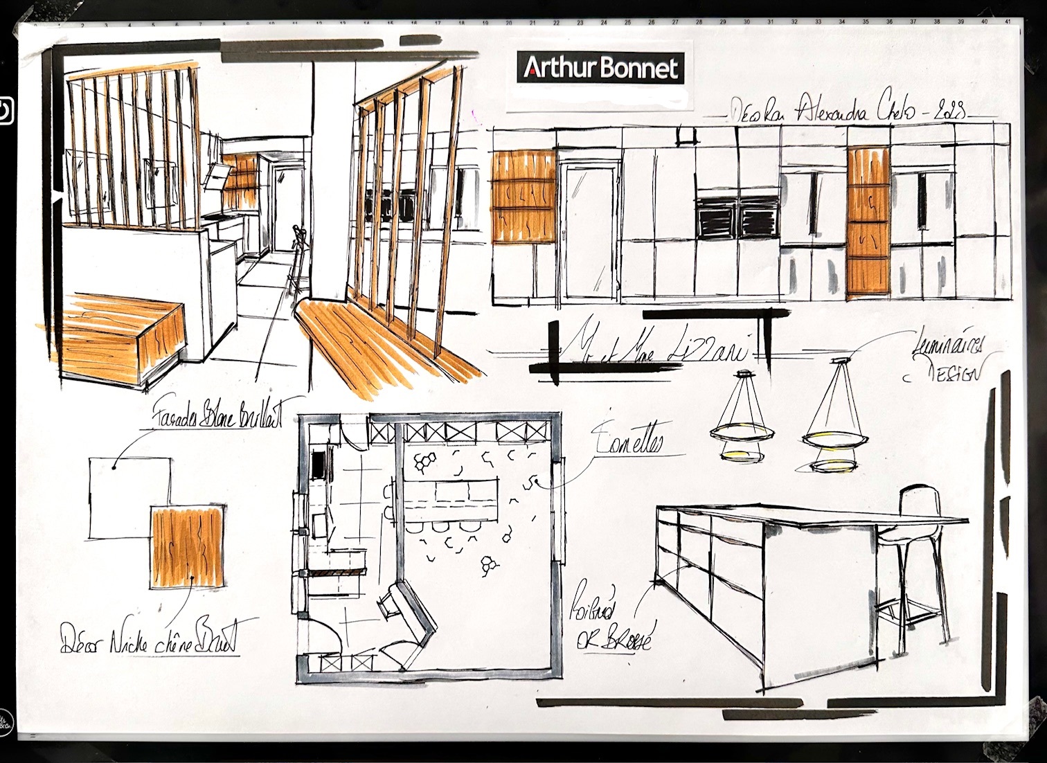 Cuisine blanche avec claustra au design élégant