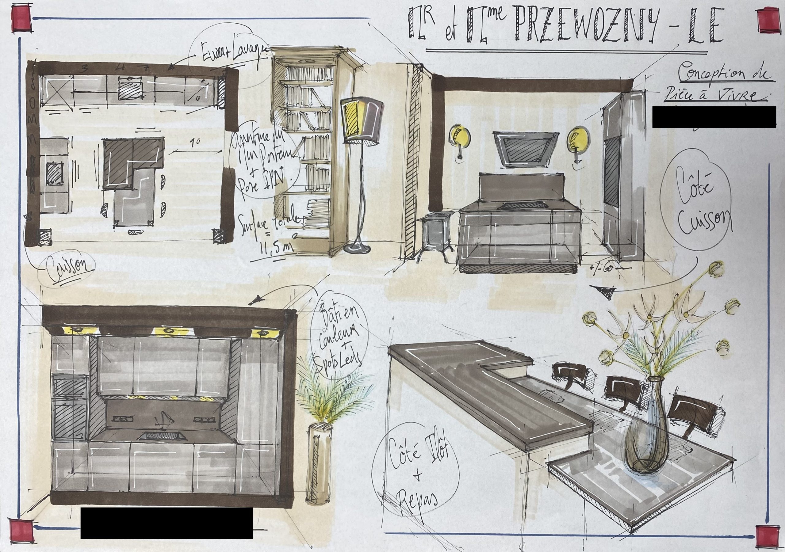 Cuisine moderne beige et terracotta