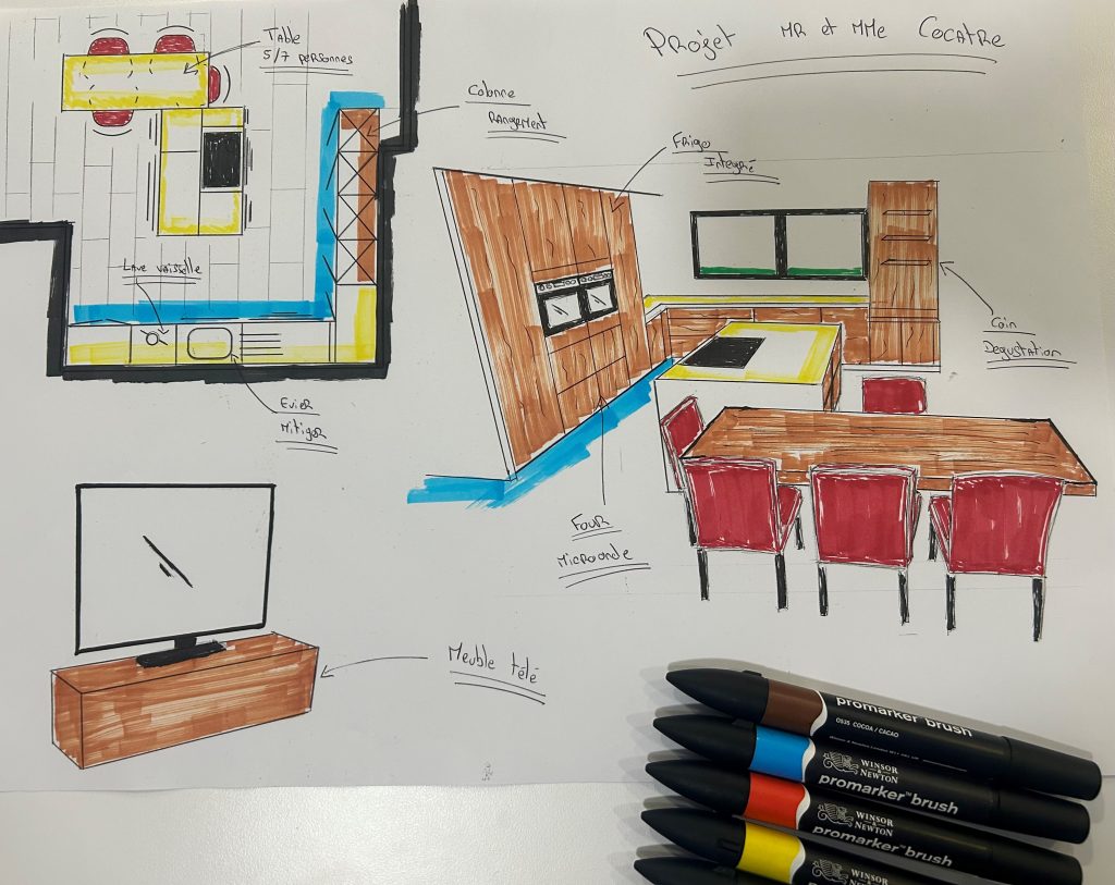 12 - AB - CDT - PROJET COCATRE ART DE VIVRE A LA FRANCAISE - CROQUIS