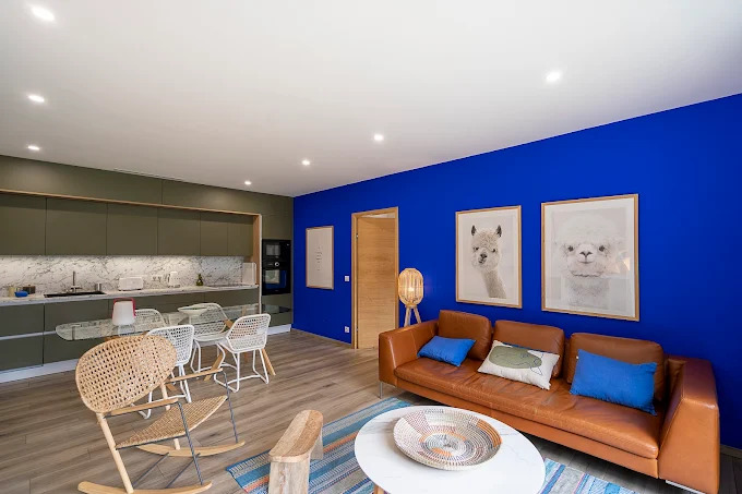 Cuisine contemporaine vert kaki