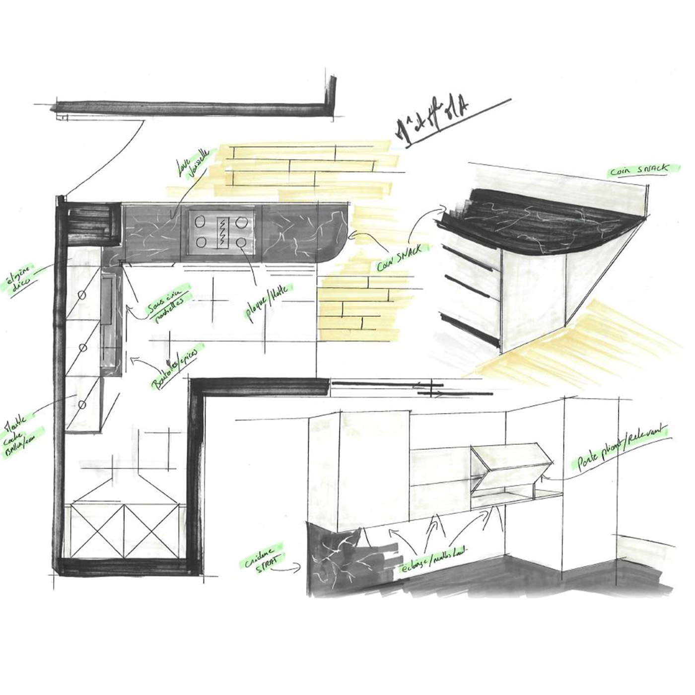 Petite cuisine ergonomique et élégante