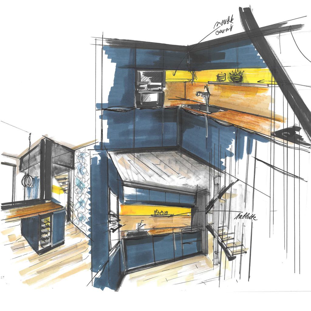 croquis-cuisine-bleu-arthur-bonnet-angers