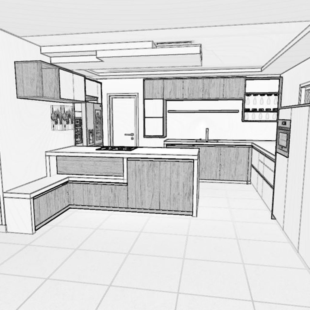 croquis-cuisine-chic-moderne-Arthur-bonnet-Portet