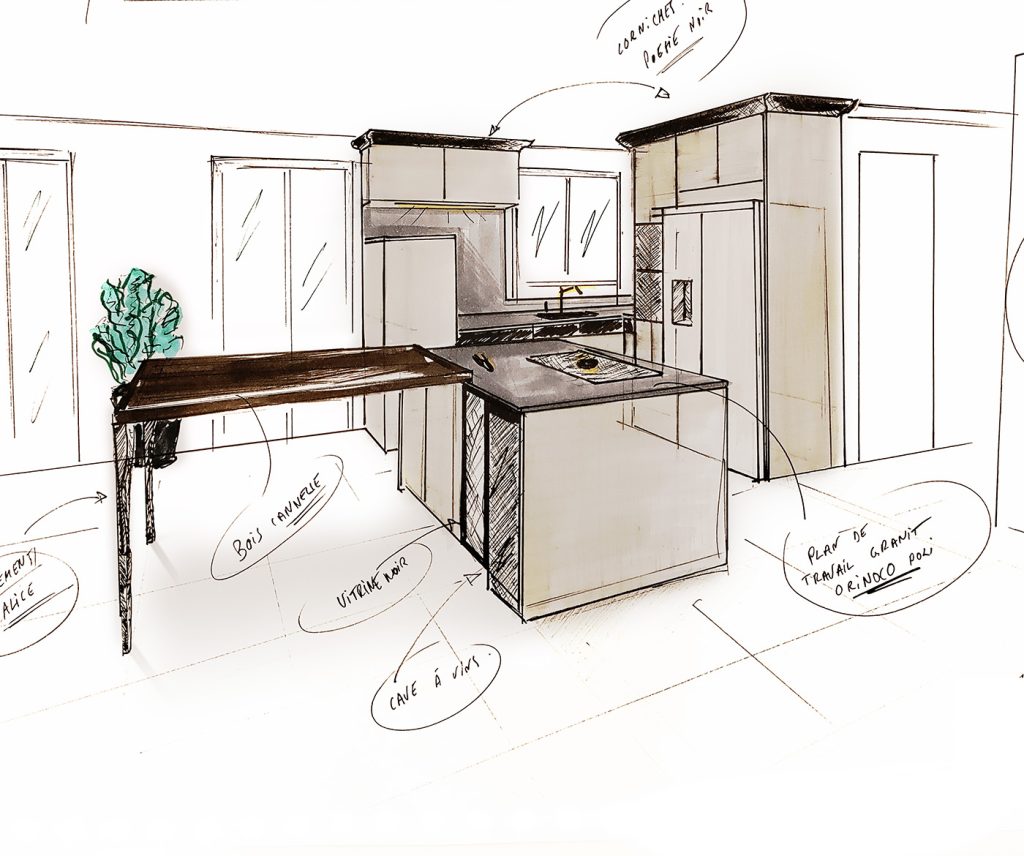Dessin-cuisine-chic-Arthur-bonnet-cormeilles-en-parisis