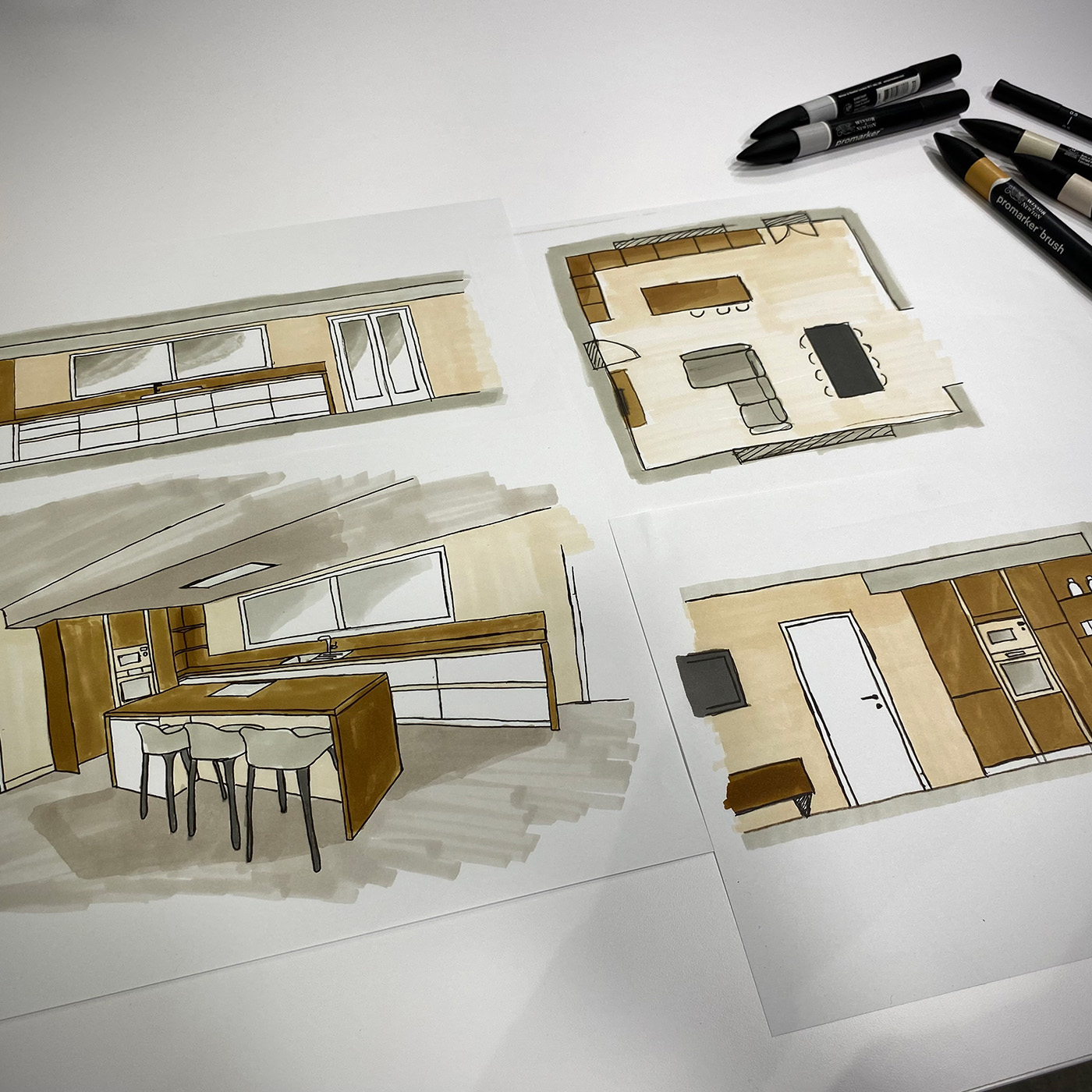 Cuisine blanche et bois sur-mesure à Alata