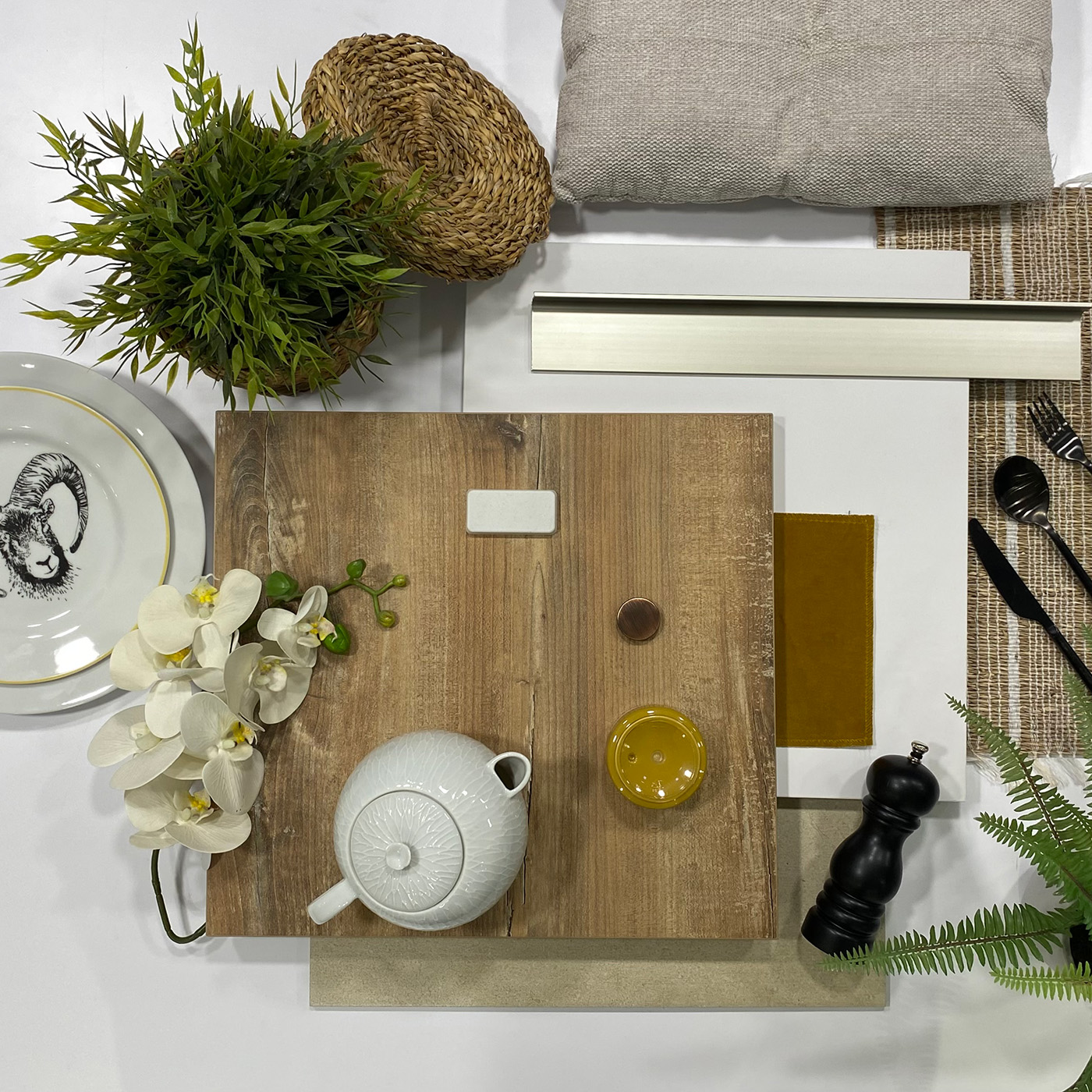 Cuisine blanche et bois sur-mesure à Alata